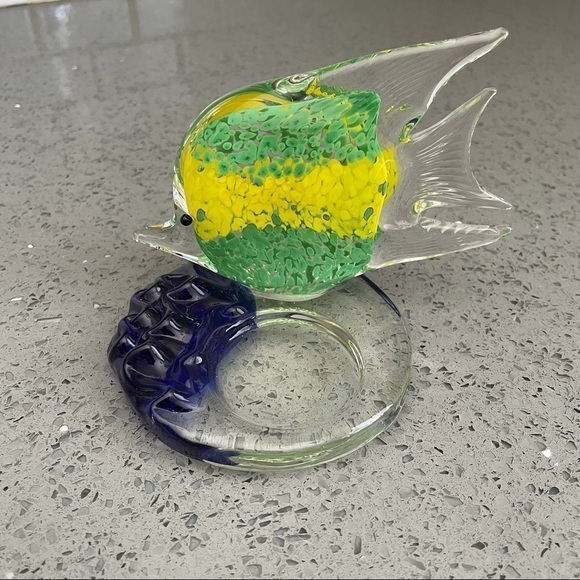 Art Glass Flounder Fish Figurine Paperweight Decor - Picture 5 of 11